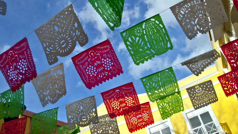 Festive Entertainment Ideas Hang papel picado