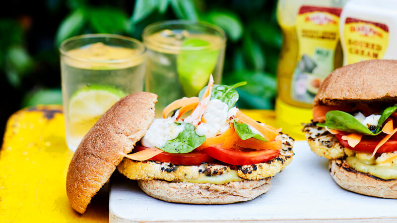 BBQ cauliflower burger