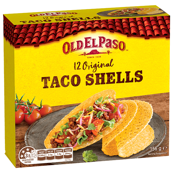 a pack of Old El Paso's 12 original taco shells (156g)