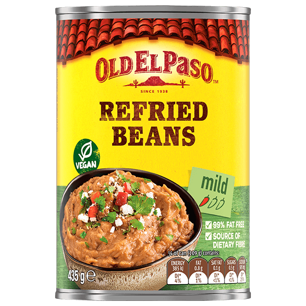 a can of Old El Paso's refried beans mild (435g)