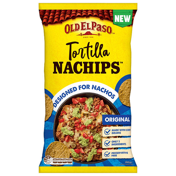 package of Old El Paso Tortilla Nachips original 350g